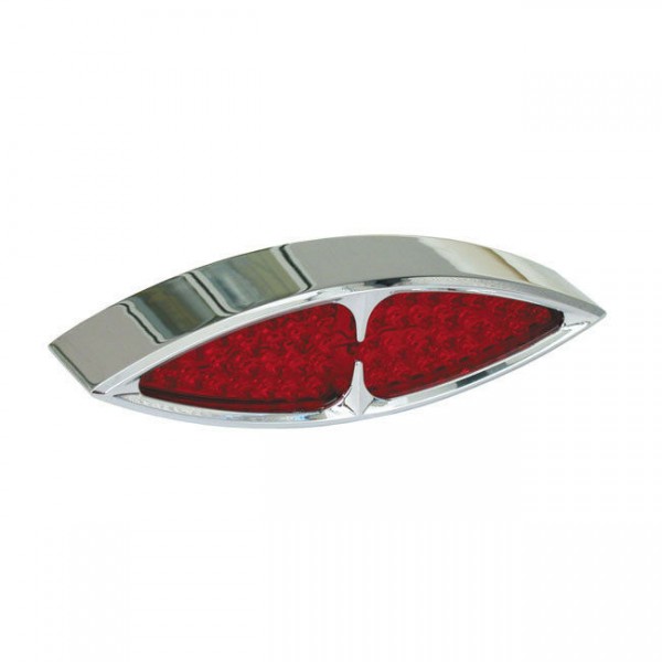 Rücklicht Masai - Flat Lense Chrom, LED, für Harley-Davidson