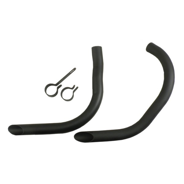 Samwel 2-2 Dragpipes Auspuffanlage Schwarz für Harley-Davidson WL, WLA, WR