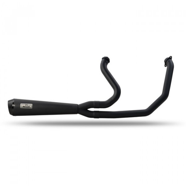 Malparidos 2-1 Auspuffanlage Schwarz für Harley-Davidson Softail 18-24 mit TÜV!