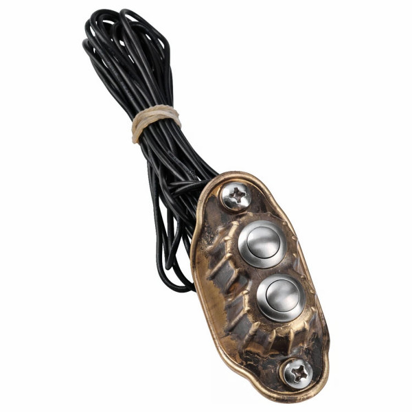Kustom Tech Deluxe Dual-Taster Messing roh Lenkerschalter für Harley-Davidson