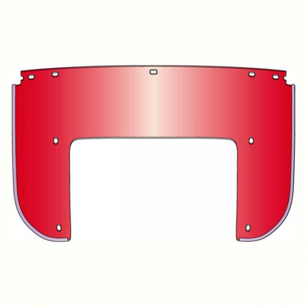 National Cycles Heavy Duty Lower Windshield, rot, für Harley-Davidson 7-Loch