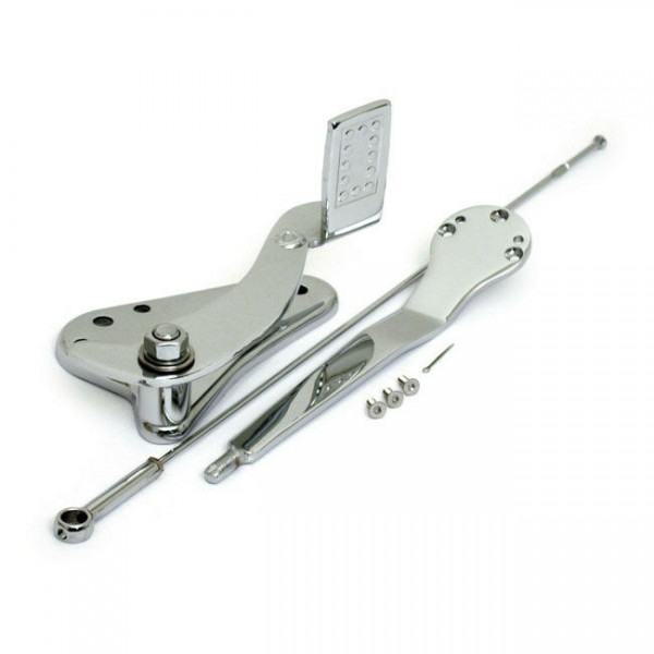 Handschaltung, Jockey Shift, komplett, Chrom für Harley-Davidson Big Twin 47-65