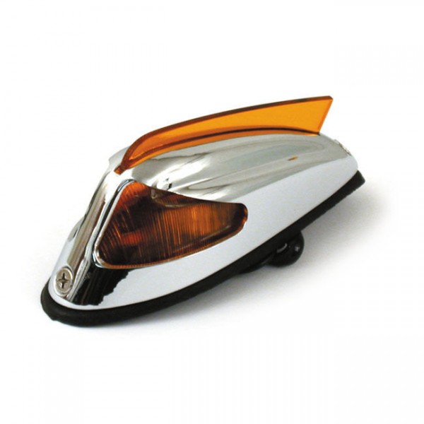 Front Fender Licht 50-57 Style Chrom mit orangem Licht für Harley - Davidson