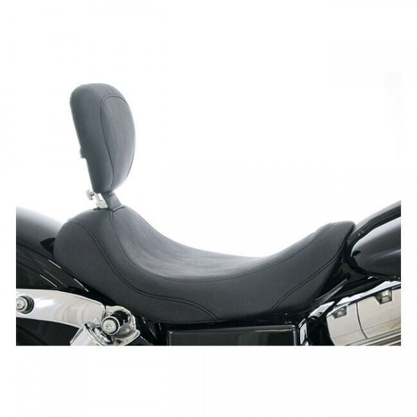 Mustang Wide Tripper Solo Sitz, Lehne, Schwarz, für Harley-Davidson Dyna 06-17