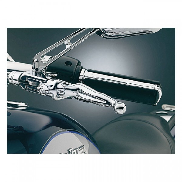 Küryakyn Silhouette Brems & Kupplungshebel Chrom für Harley-Davidson 96-17