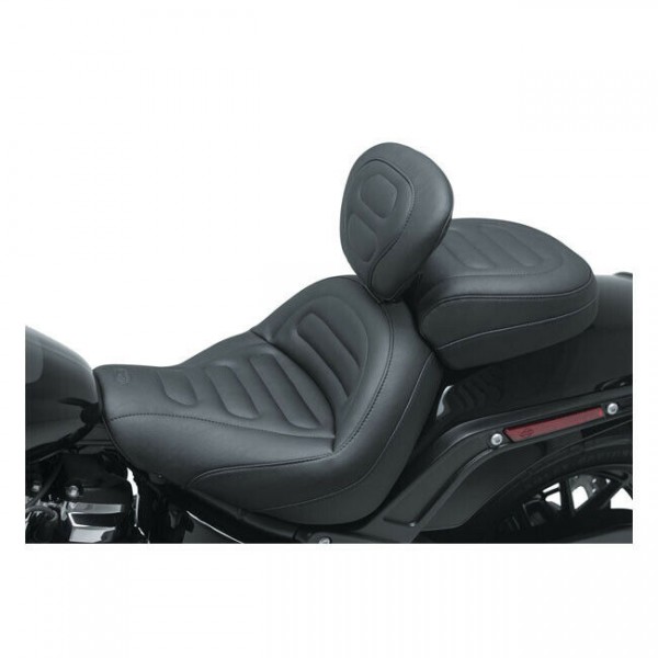 Mustang Touring Solo Sitz, mit Rückenlehne, f. Harley-Davidson Fat Bob 18-21