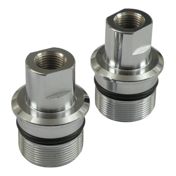 Standrohrverschluß-Schrauben Chrom 41mm für Harley-Davidson Big Twin 77-17