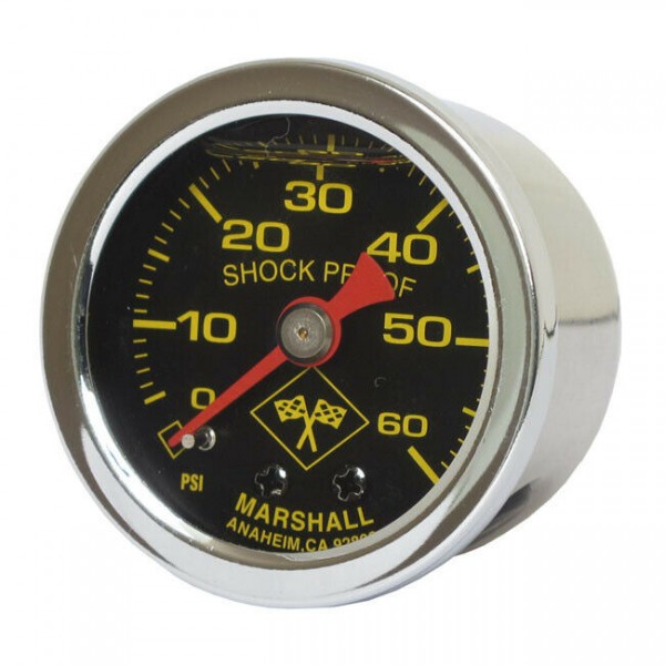 Marshall Öldruckmesser Öldruckanzeiger MidnightSilver 60PSI f Harley - Davidson