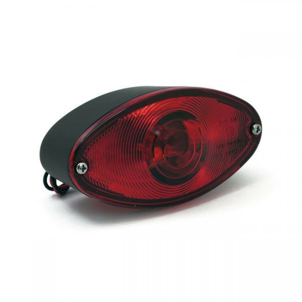 Rücklicht Cateye Schwarz, für Harley-Davidson mit E - Prüfzeichen!