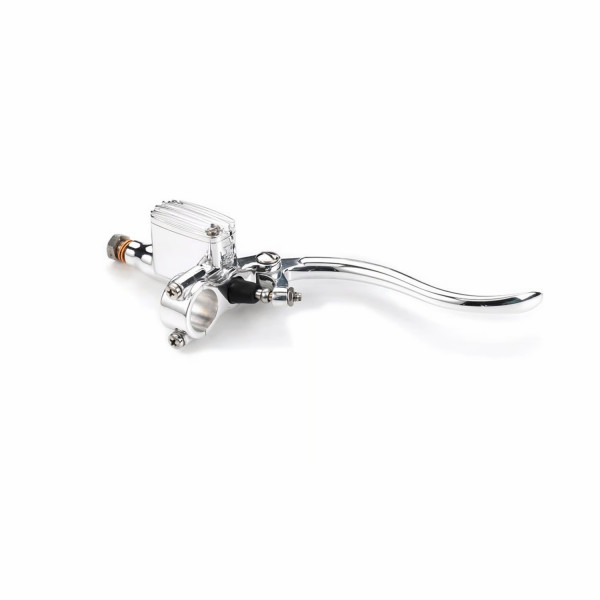 KustomTech Handbremszylinder 14mm DeLuxe Aluminium poliert für Harley-Davidson