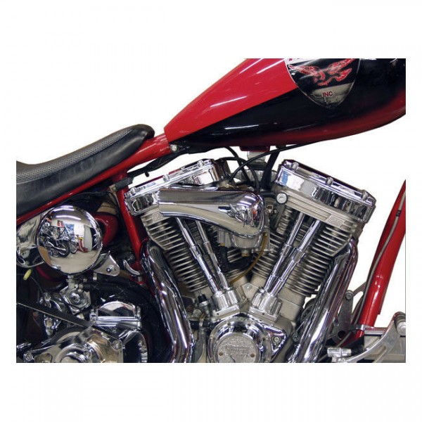 Paughco Luftfilter Early Style glatt Chrom, für Harley - Davidson S&S 48-91