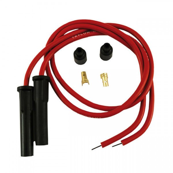 Taylor Zündkabel 8mm Pro Comp, 180° Stecker, rot, für Harley-Davidson