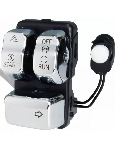 E-Start und Notaus Lenkerschalter 72948-12 Chrom für Harley - Davidson 11-25