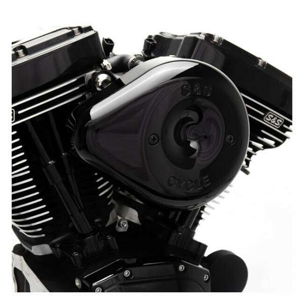 S&S Stealth Luftfilter Teardrop Schwarz f. Harley-Davidson mit E-Gas 08-17
