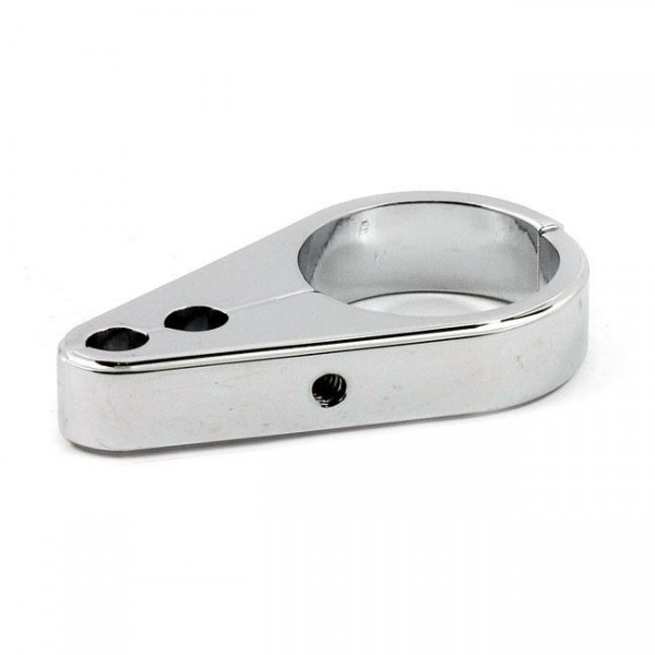 Kabelklemme, Lenkerklemme 1 1/4" Chrom, 2 Bohrung 6mm, f. Harley - Davidson