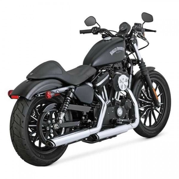 Vance & Hines Twin Slash Slip-Ons Chrom, für Harley-Davidson XL 14-19