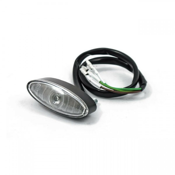 Rücklicht Oval Schwarz, LED, für Harley-Davidson mit E-Prüfzeichen