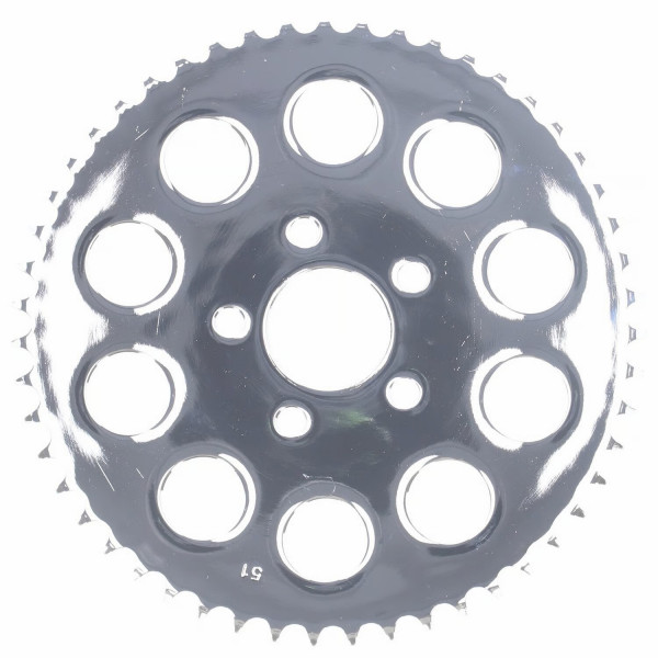 Kettenrad Ritzel Sprocket 51 Zähne Chrom für Harley-Davidson Sportster 86-92