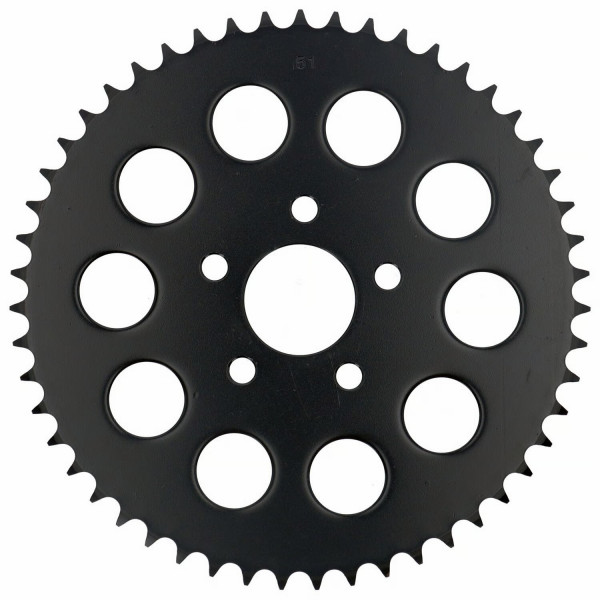 Kettenrad Ritzel Sprocket 51 Zähne Schwarz für Harley-Davidson Sportster 86-92