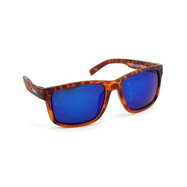 Roeg Billy V2 Sonnenbrille, Rahmen braun, Gläser blau
