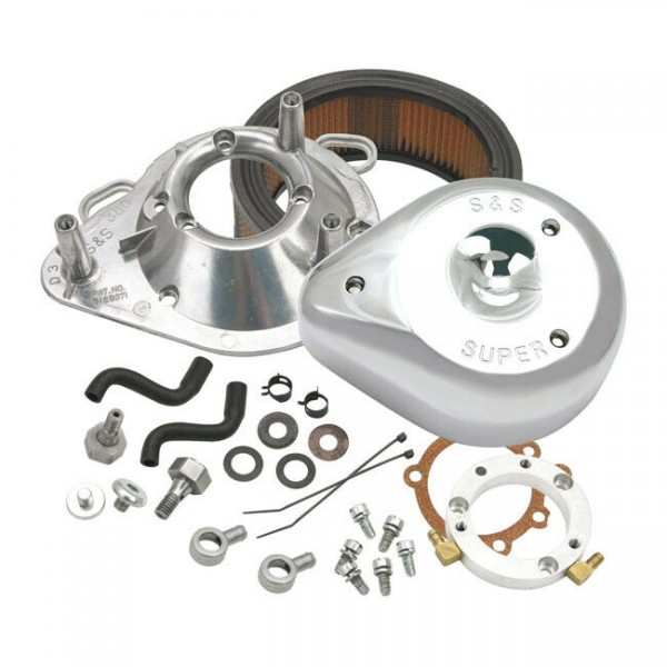 S&S Luftfilter Teardrop Chrom f. Harley - Davidson BT 93-13 Keihin CV Delphi EFI